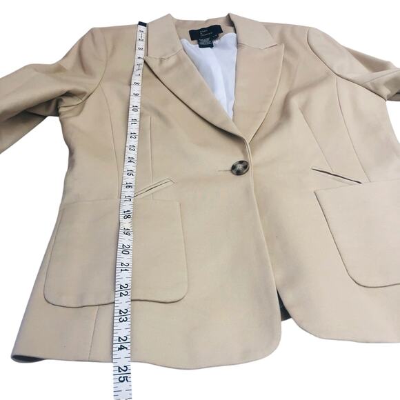 Jules & Leopold Tan Blazer Single Button Patch Pockets Normcore Office Attire - Picture 12 of 16